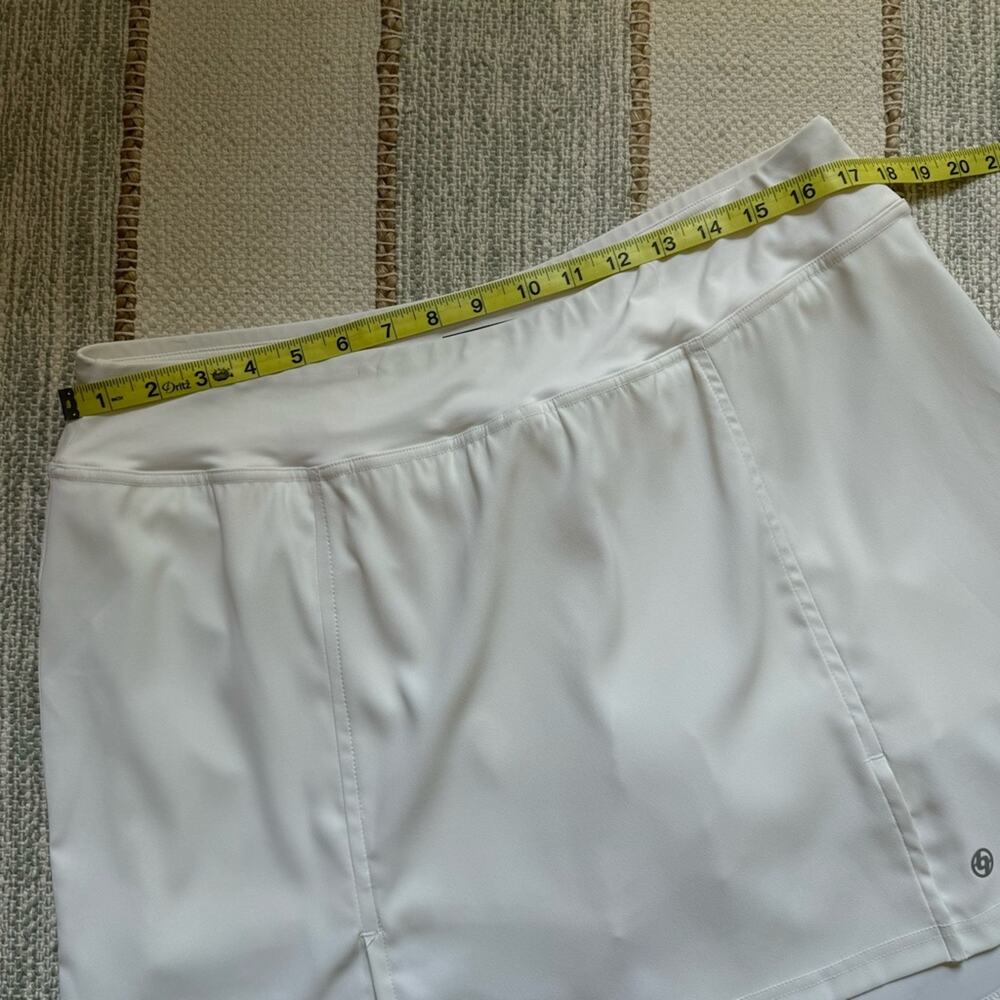 Lija White High Rise Built-In Shorts Tennis Skirt Skort Women’s Size XL - Picture 5 of 9